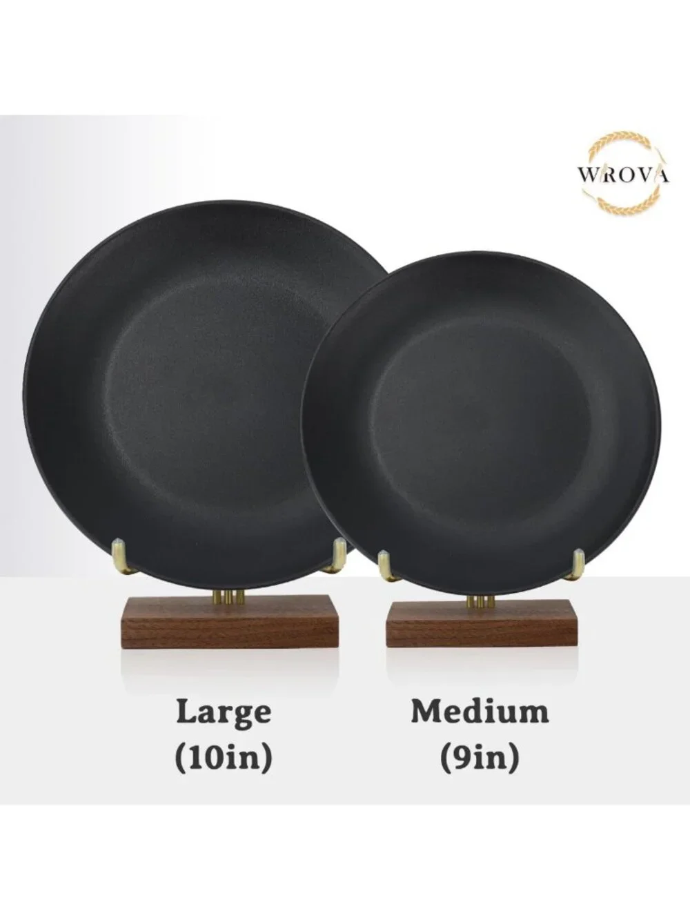 10-Inch Black Wheat Straw Plates Set of 8 | Unbreakable, Microwave & Dishwasher